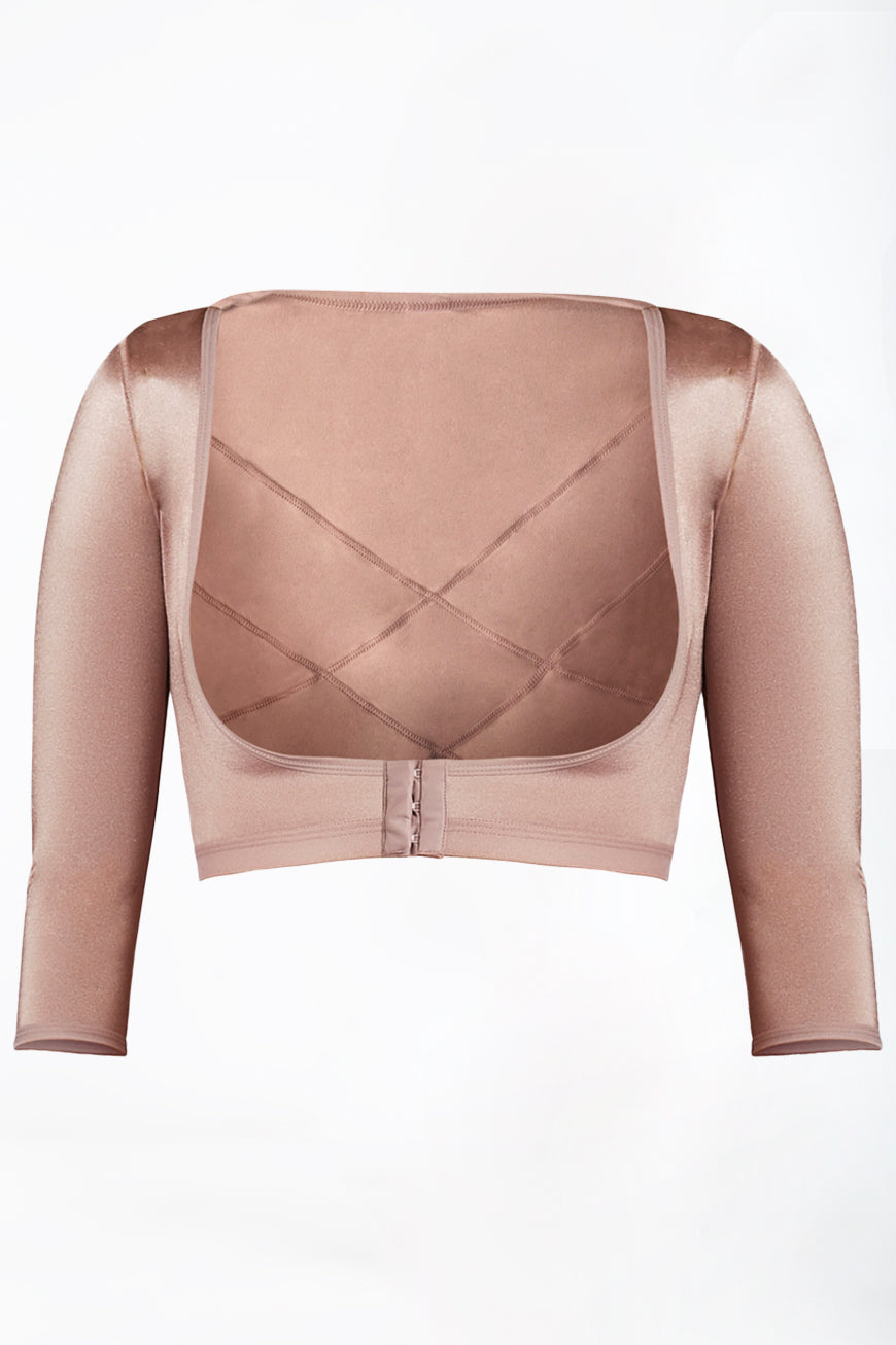 Arm Compression Garment with Posture Support | Open Bust Post-Surgical Recovery Sleeve