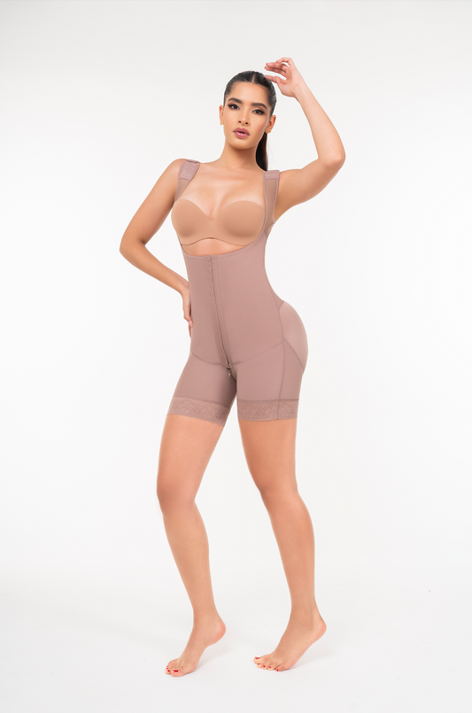 ContourFlex Stage 2 & 3 Recovery Bodysuit | Dual-Layer Powernet Compression – Short Length