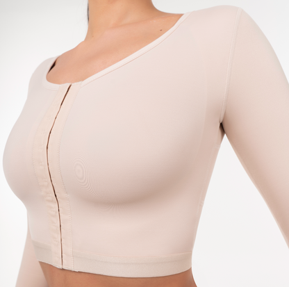 Post-Surgical Bra with Sleeves & Posture Correction | Arm Compression Recovery Bra