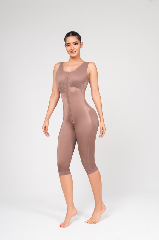 Stage 2 Full Bust Coverage Bodysuit | Calf Length Post-Surgical Compression Garment