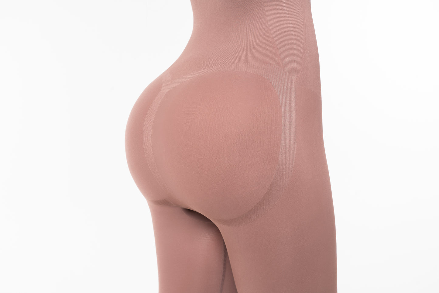 Calf Length Thin Straps Open-Bust Seamless Bodysuit | Waist Compression & Butt Lift Shaper