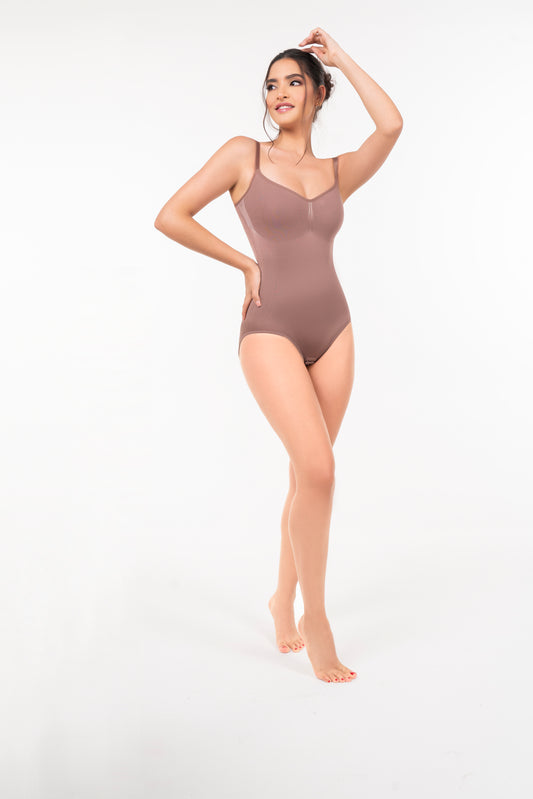 Thin Straps Seamless Bodysuit Shaper | Waist Compression & Natural Butt Lift