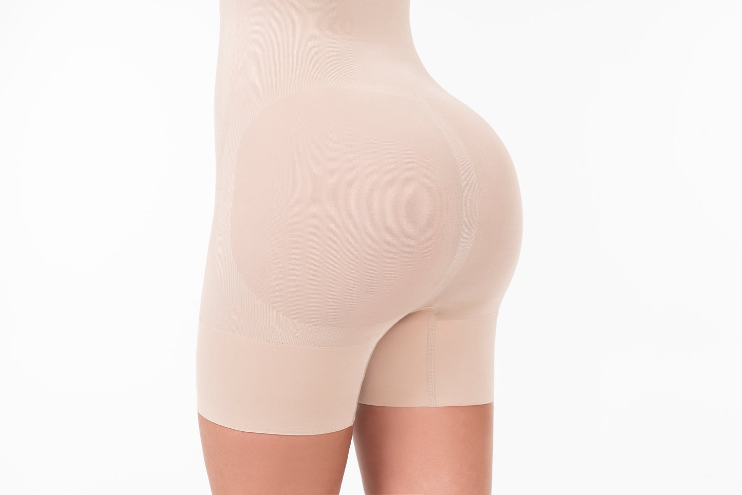 High-Back Wide Straps Seamless Short Bodysuit | Waist Sculpting & Butt Lift Shaper