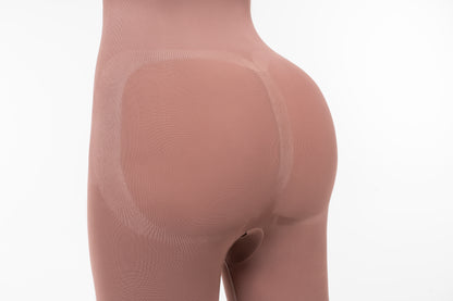 High-Back Thin Straps Seamless Calf Length Bodysuit | Full-Length Waist & Butt Lift Shaper
