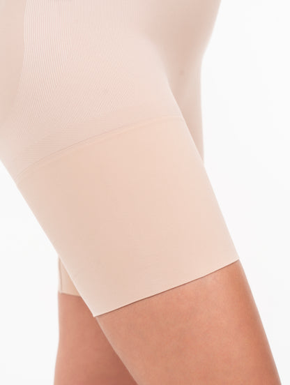 Seamless High-Waist Butt Lifting Mid-Length Shorts | Waist & Thigh Compression Shapewear