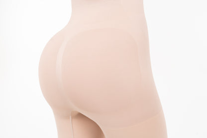 Seamless High-Waist Butt Lifting Mid-Length Shorts | Waist & Thigh Compression Shapewear