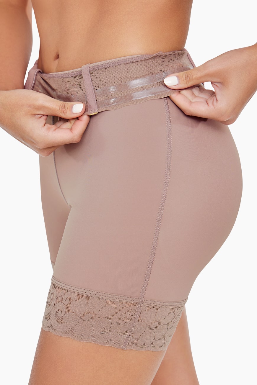 Slim Hi-Cut BBL Shorts | Butt Lift & Waist Sculpting Powernet Compression Shorts
