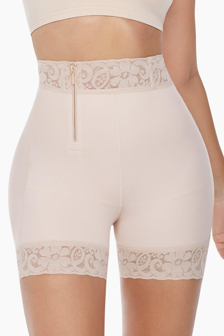 Slim Hi-Cut BBL Shorts | Butt Lift & Waist Sculpting Powernet Compression Shorts