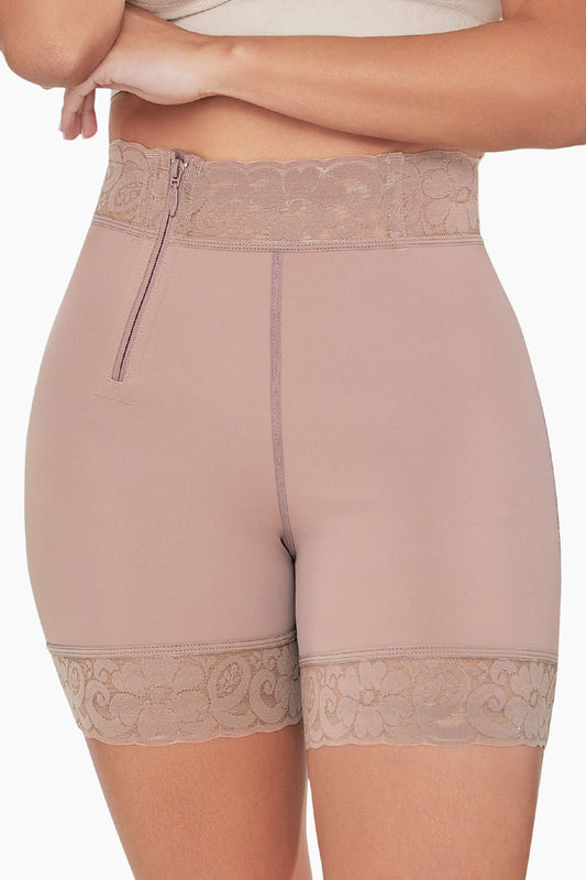 Slim Hi-Cut BBL Shorts | Butt Lift & Waist Sculpting Powernet Compression Shorts